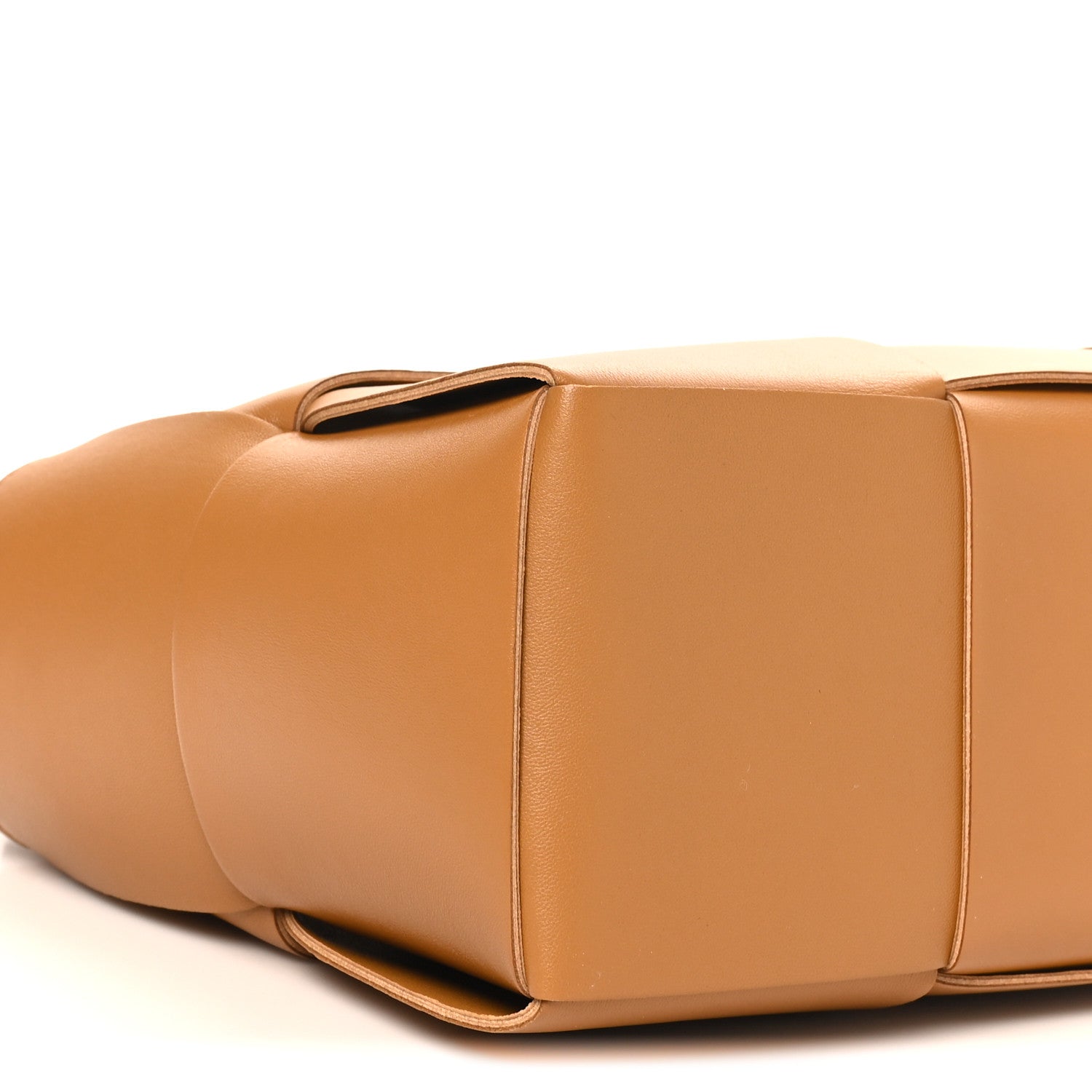 Nappa Maxi Intrecciato Small Arco Tote Caramel