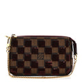 Damier Paillettes Mini Pochette Accessories Red