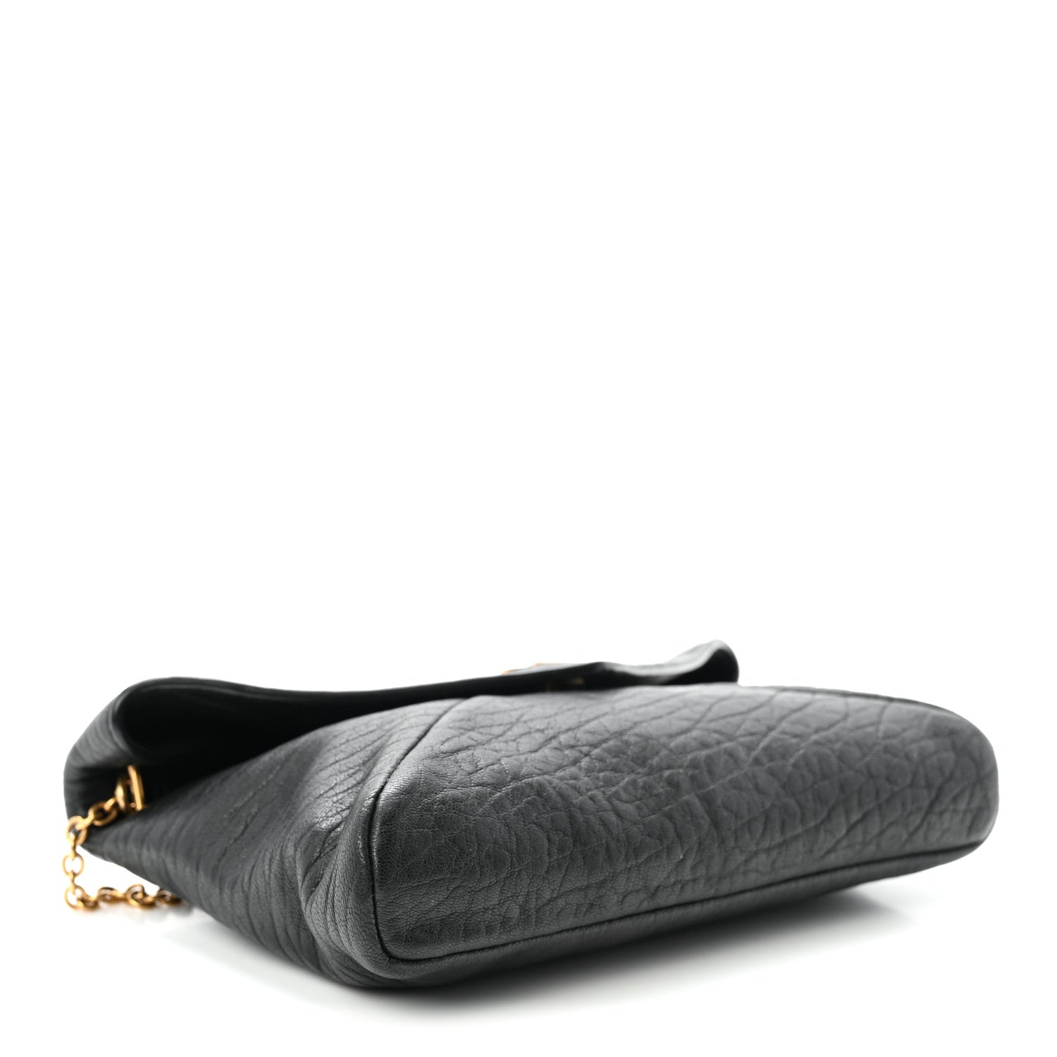 Supple Lambskin Small Cassandre Chain Pouch Black