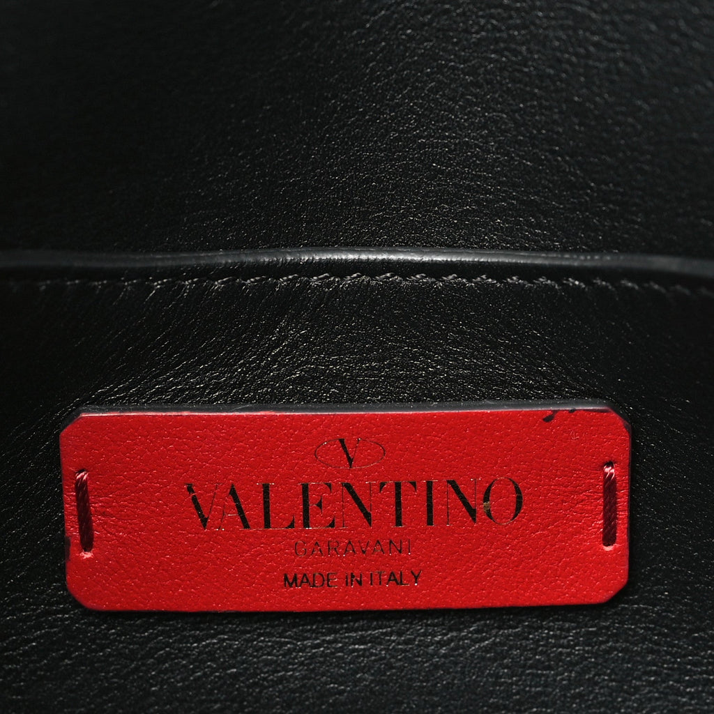 Vitello Mini Rockstud Crossbody Bag Black