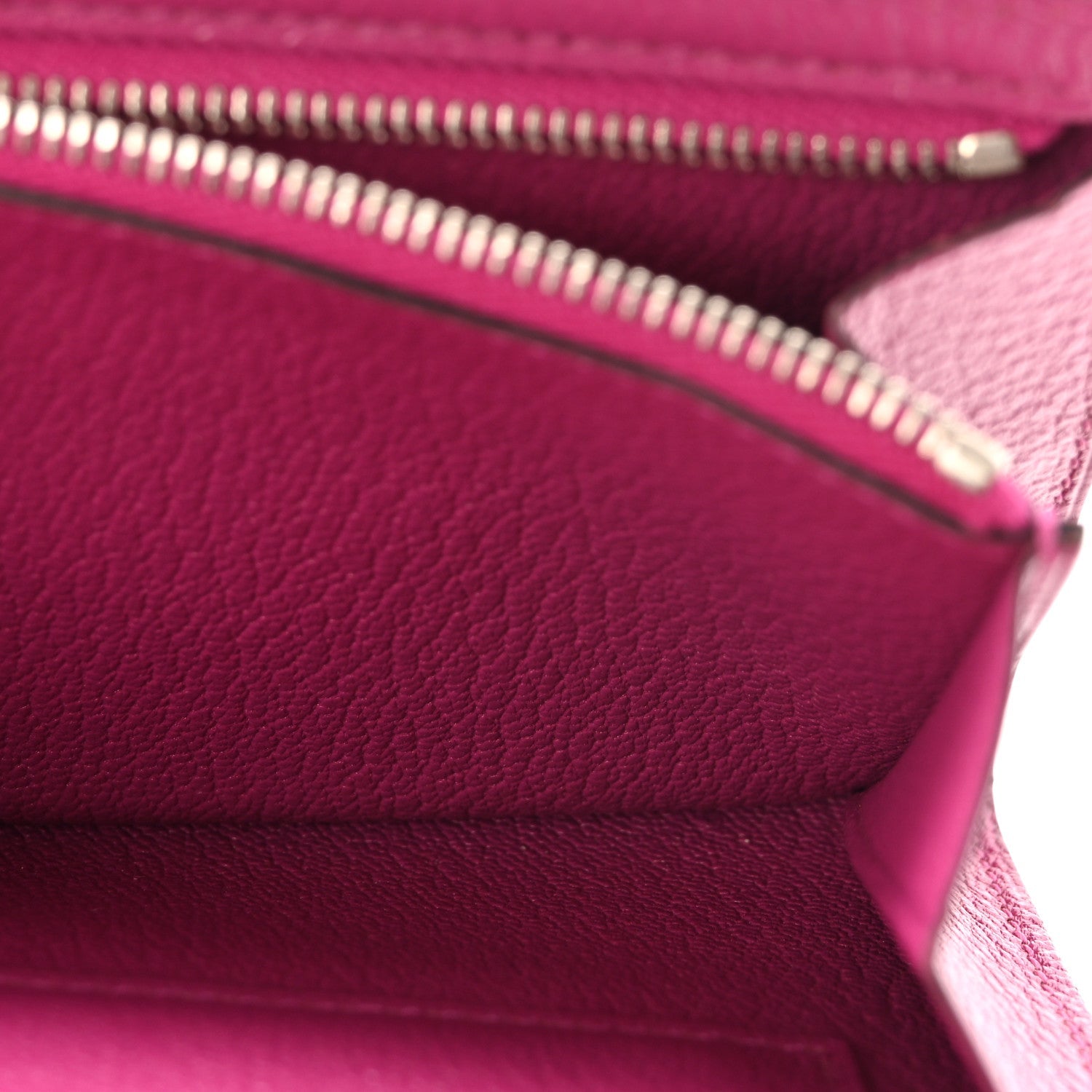 Chevre Mysore Enamel Mini Cinhetic Wallet  Rose Pourpre