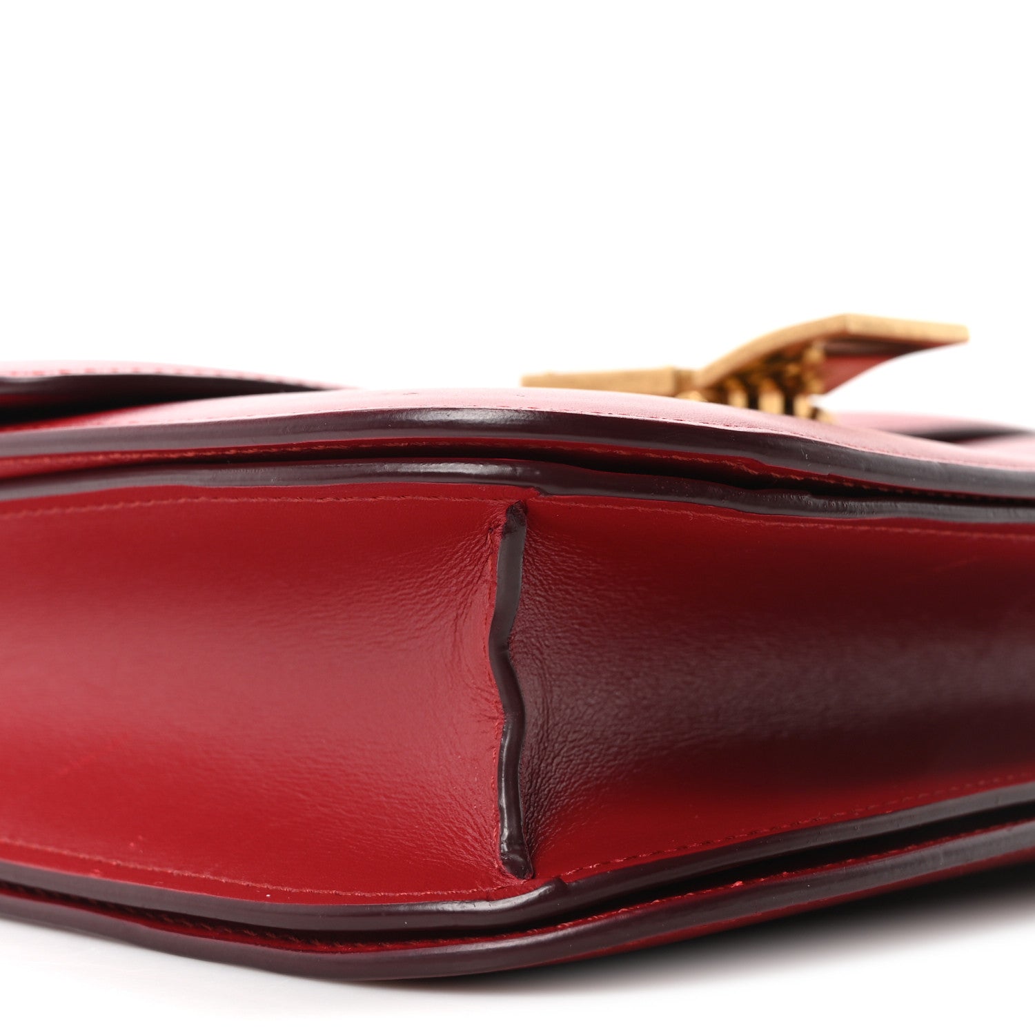 Box Calfskin Medium Classic Box Flap Bag Red Red