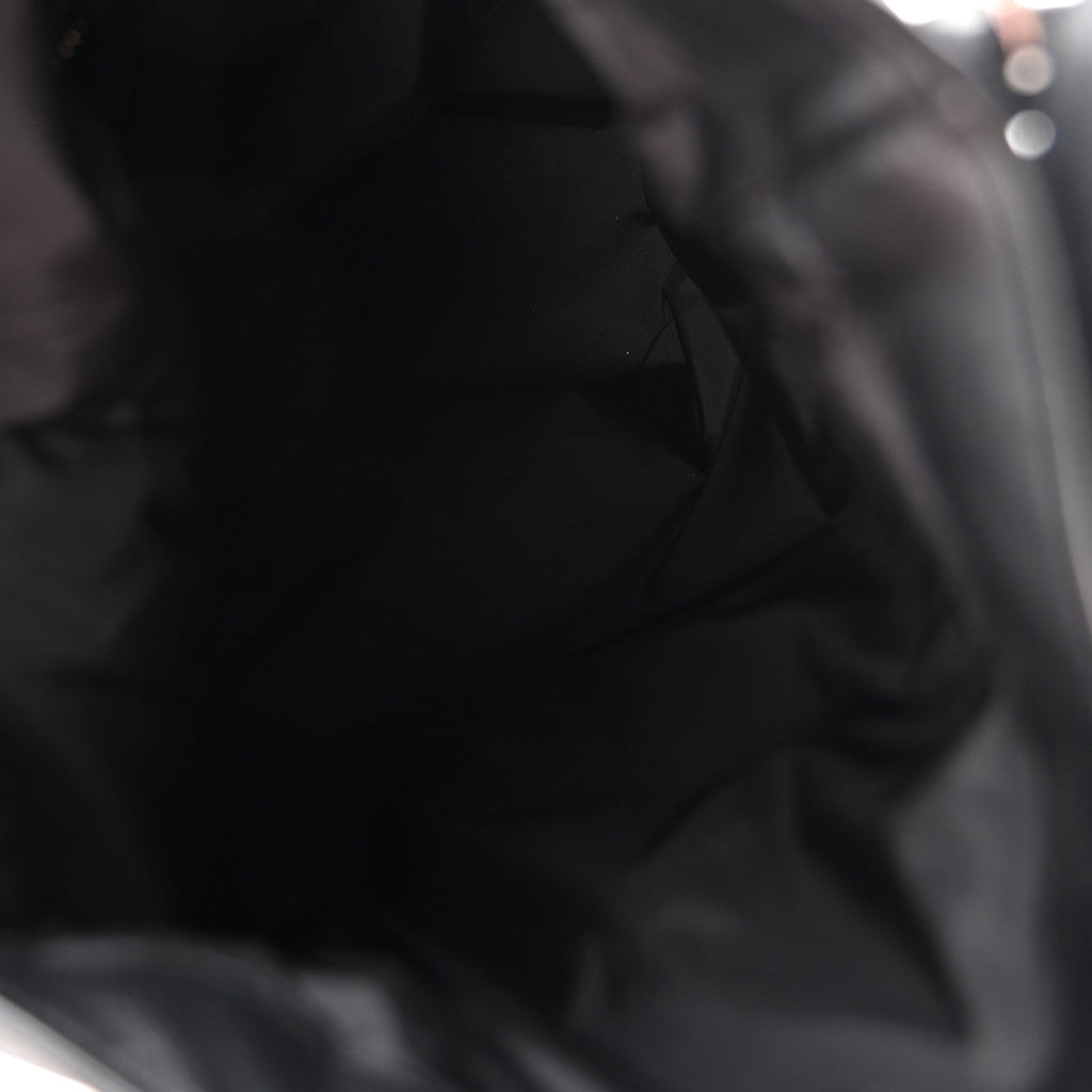 Lambskin Attica Chain Dry Sack Bucket Bag Black