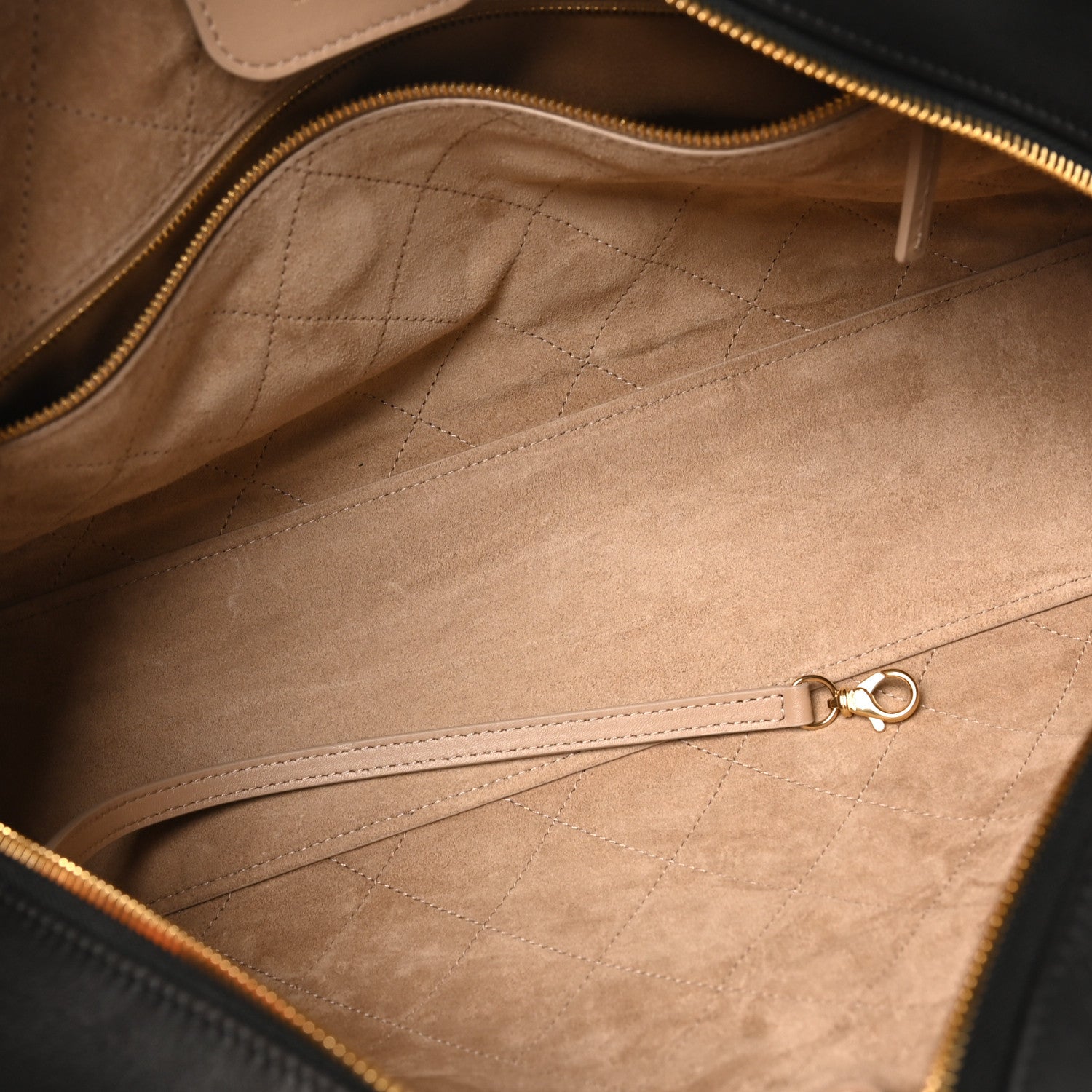 Calfskin Large Perfect Bowling Bag Black