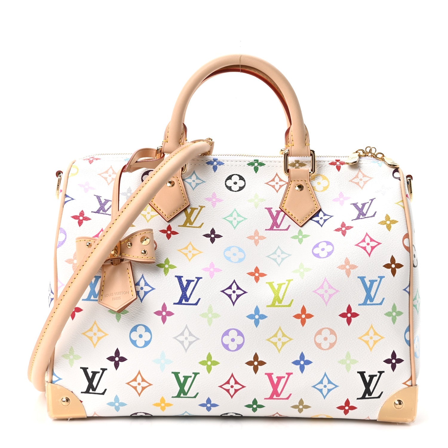 LV X TM Monogram Multicolor Speedy Soft 30 White