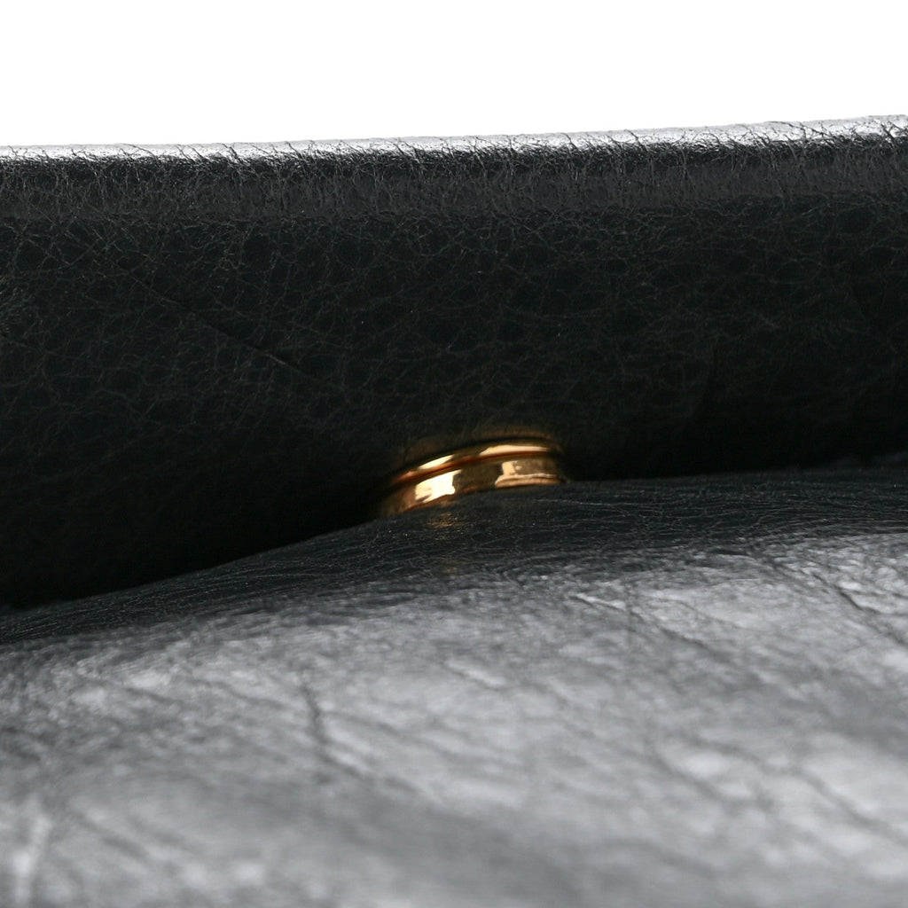 Agneau Giant 12 Rose Gold Hardware Envelope Clutch Anthracite