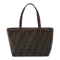 Zucca Spalmati Vitello FF Mini Roll Tote Tobacco Pink