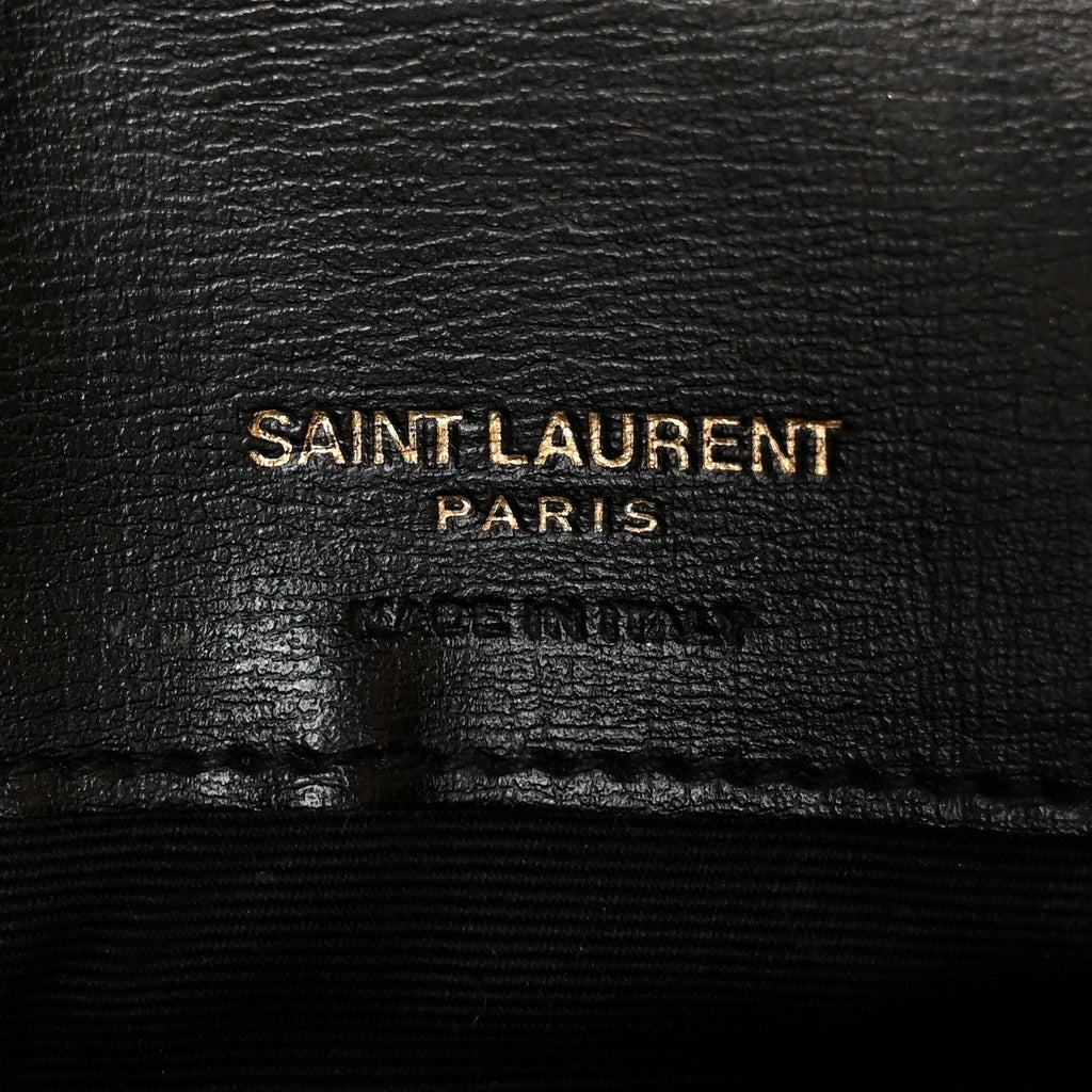 Grained Calfskin Monogram Phone Holder Crossbody Black