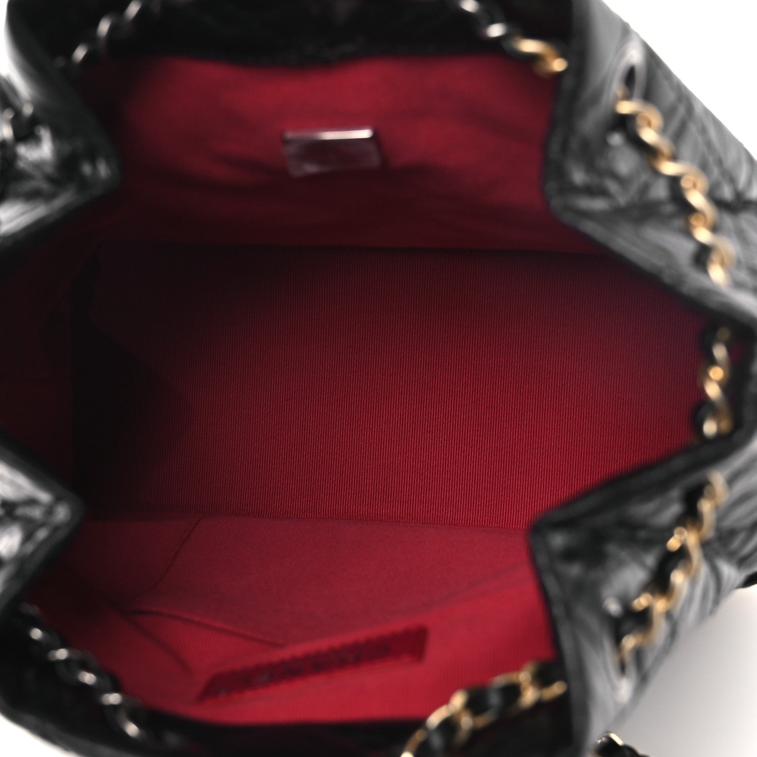 Aged Calfskin Quilted Small Gabrielle Backpack Black
