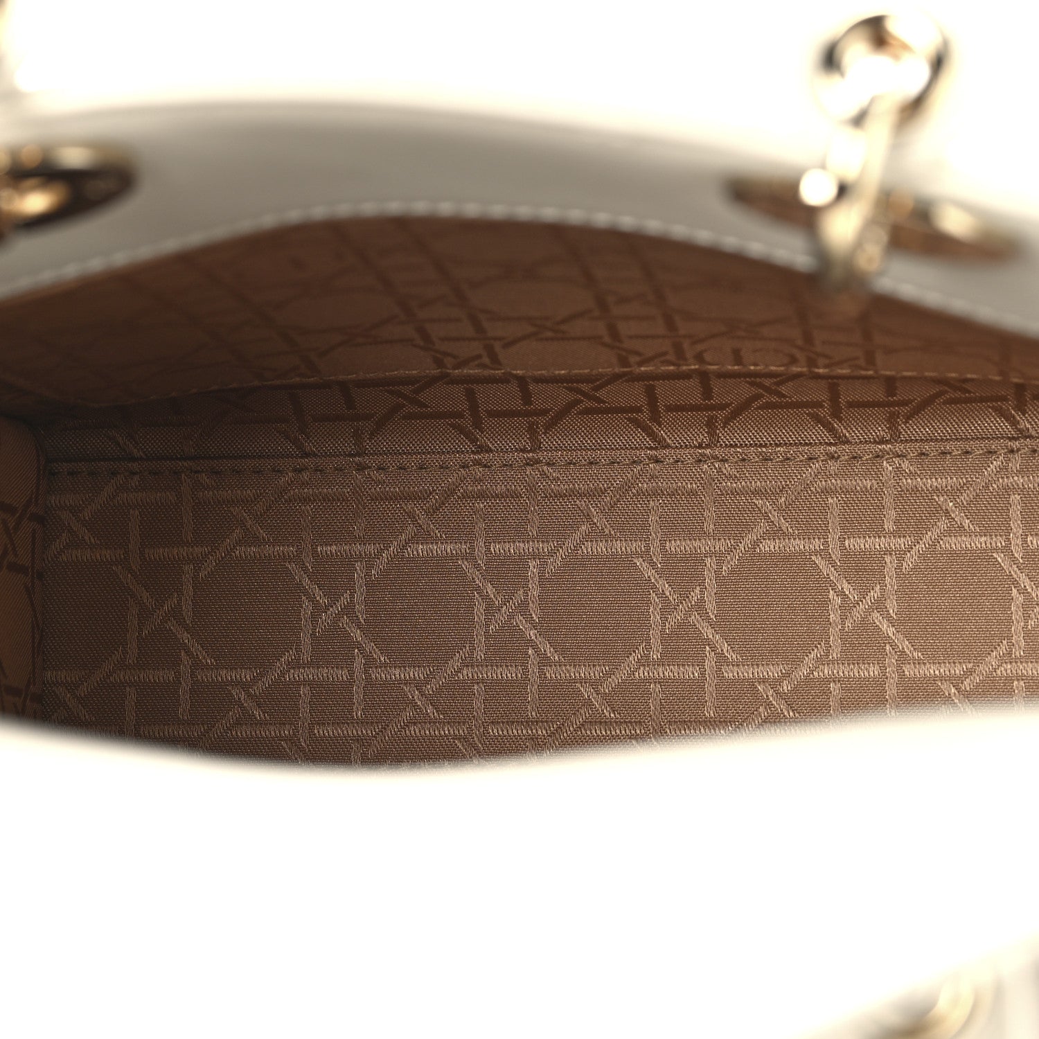 Lambskin Cannage Small My ABCDior Lady Dior White