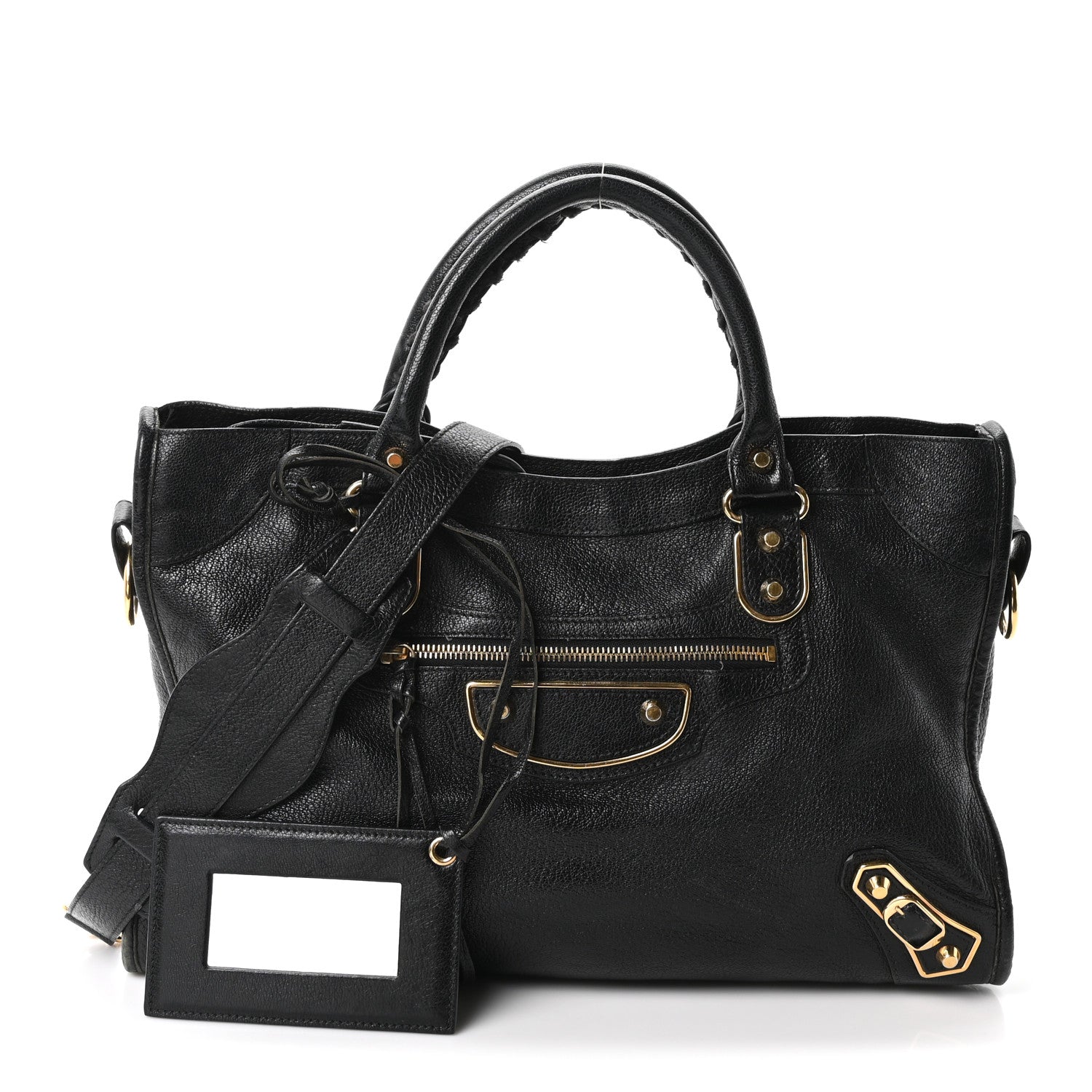 Chevre Gold Metallic Edge Hardware City Black