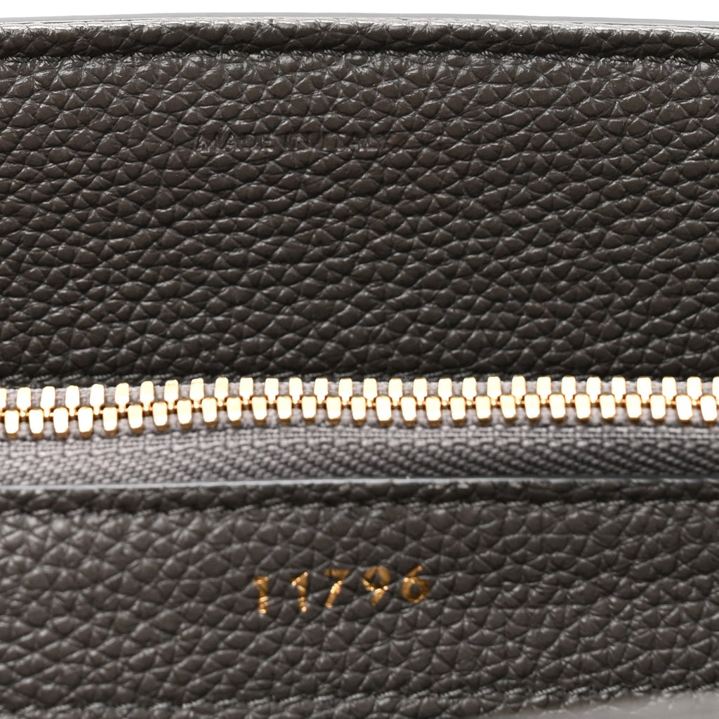 Grained Calfskin Classique Medium 16 Top Handle Bag Grey