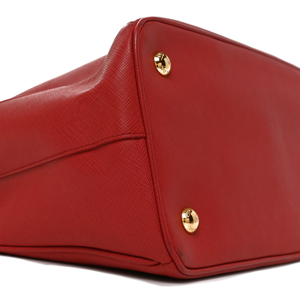 Saffiano Lux Medium Tote Fuoco