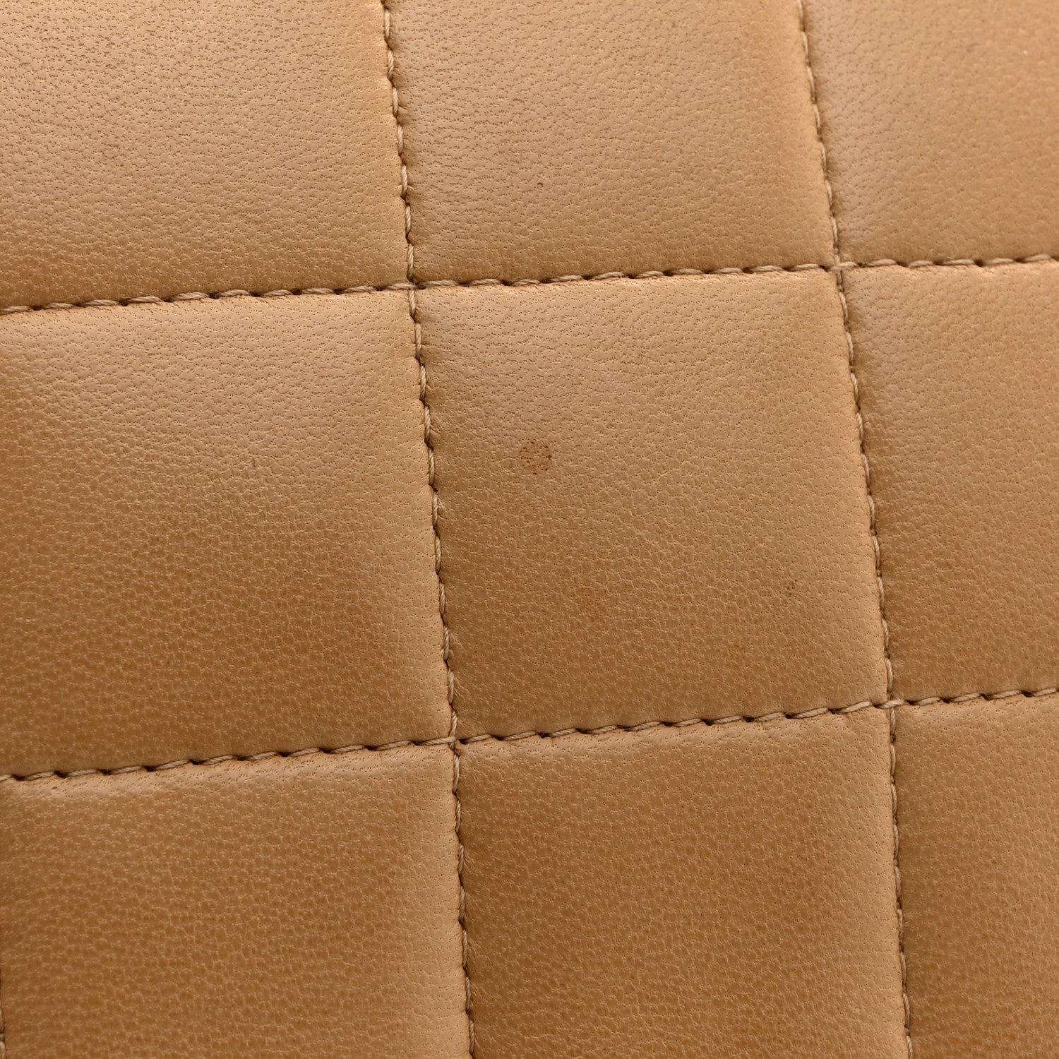 Lambskin East West Chocolate Bar Flap Beige
