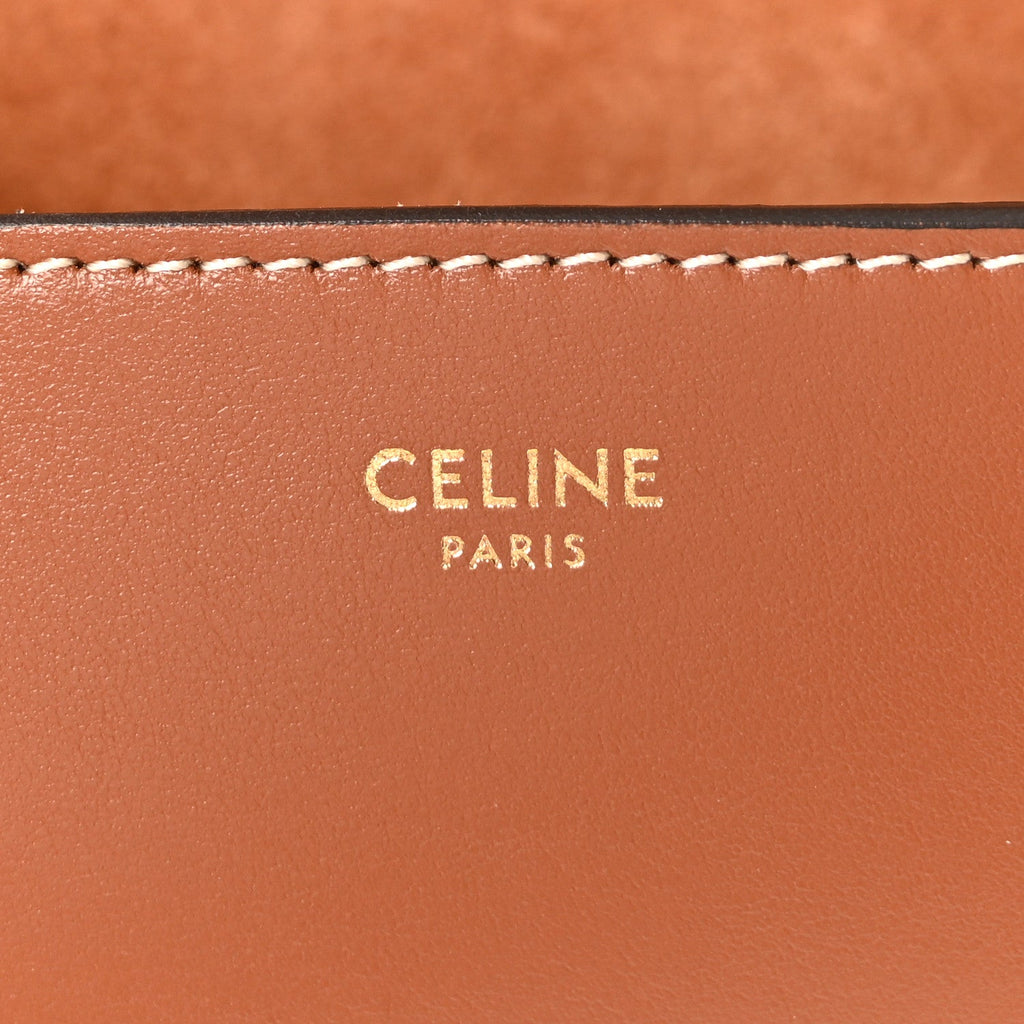 Smooth Calfskin Cuir Triomphe Embroidered Folco Crossbody Bag Tan