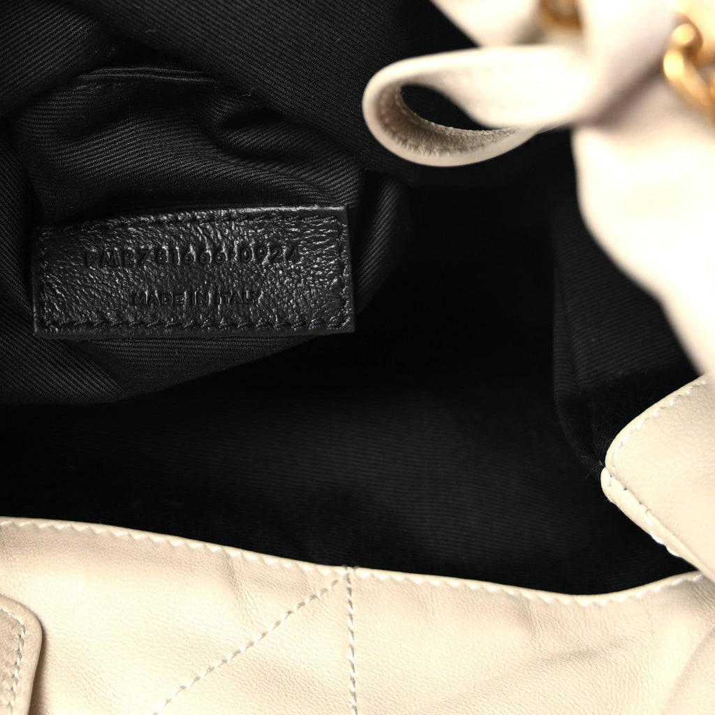 Lambskin Matelasse Monogram Medium Jamie 4.3 Pochon Crema Soft