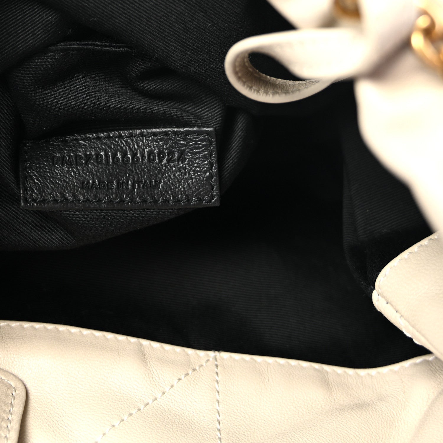 Lambskin Matelasse Monogram Medium Jamie 4.3 Pochon Crema Soft