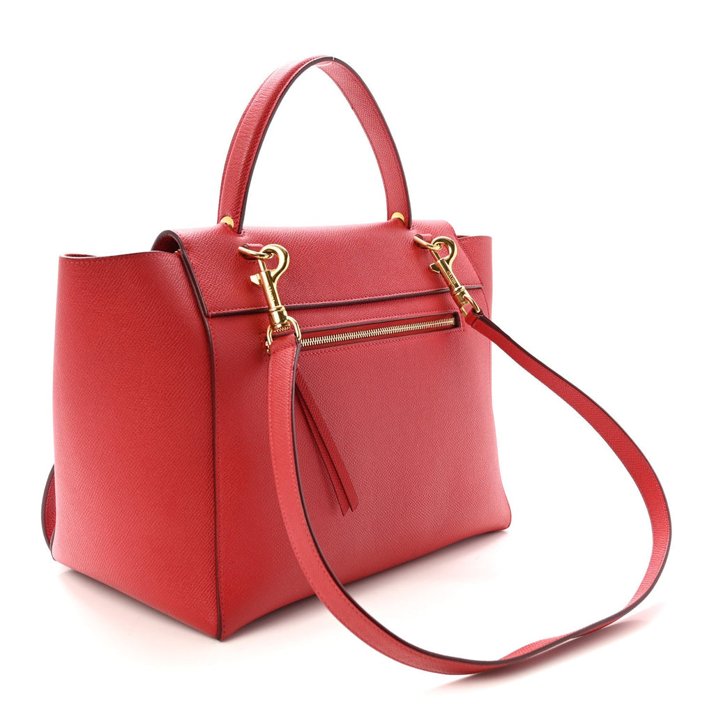 Grained Calfskin Mini Belt Bag Coquelicot