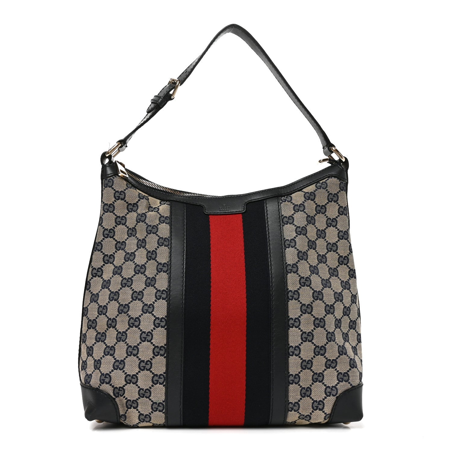 Monogram Vintage Web Medium Hobo Navy