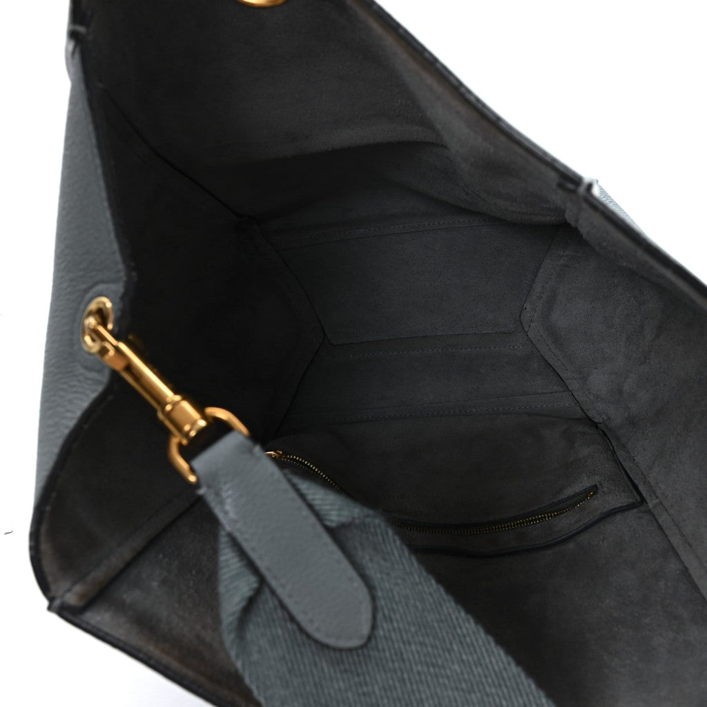 Soft Grained Calfskin Sangle Bucket Bag Storm