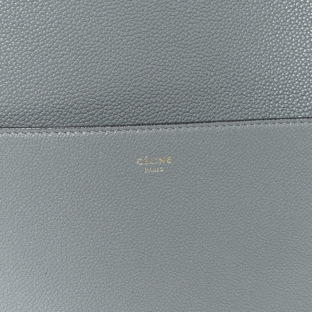 Soft Grained Calfskin Sangle Bucket Bag Storm