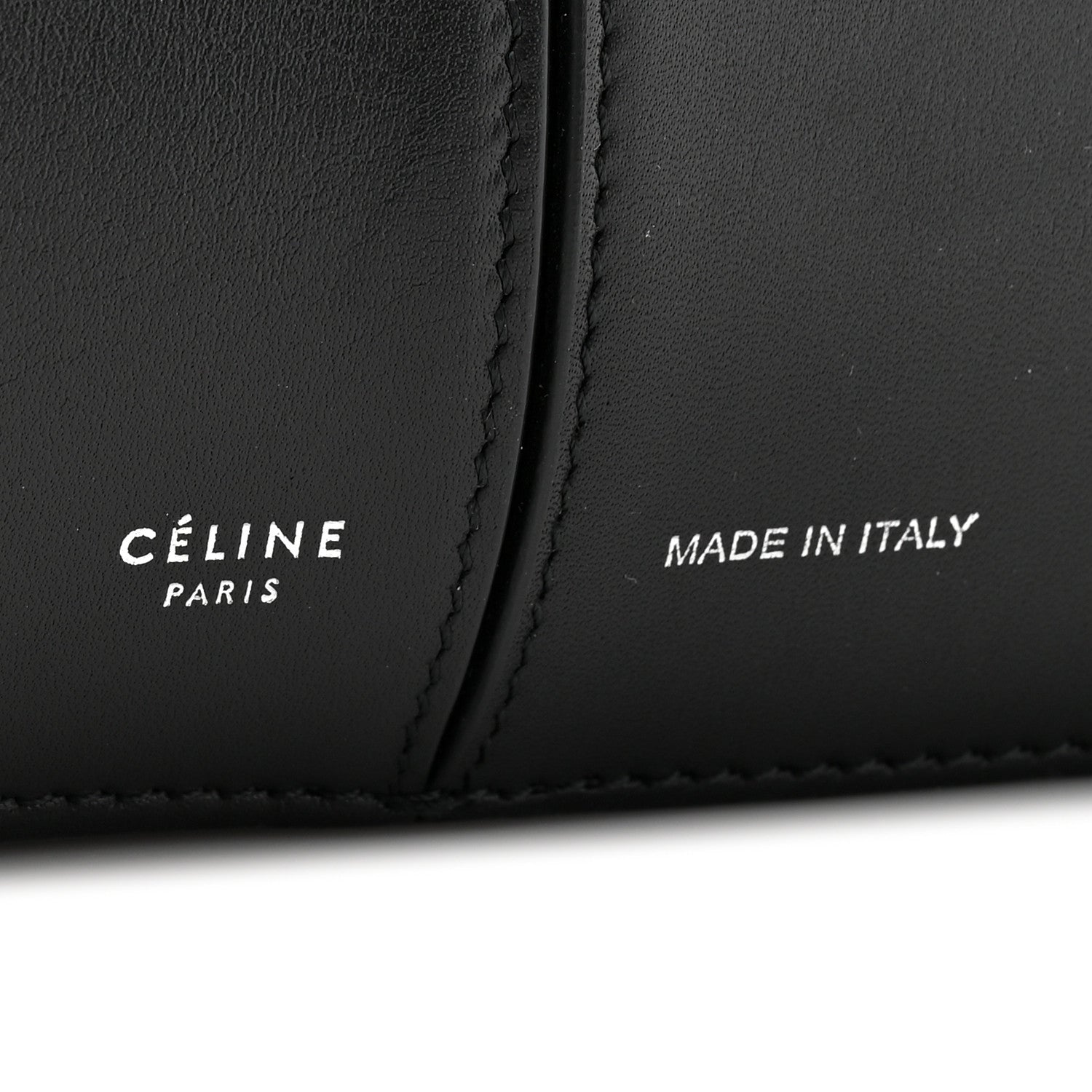 Supple Natural Calfskin Medium Tri-Fold Bag Black
