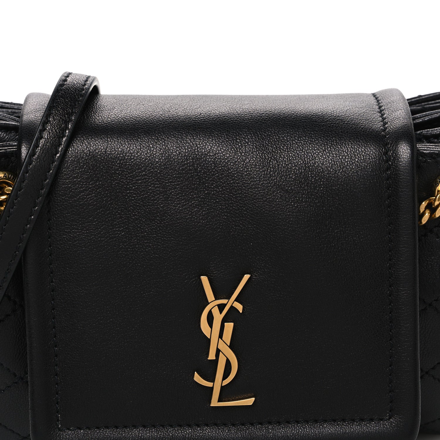 Lambskin Quilted Monogram Mini Nolita Black