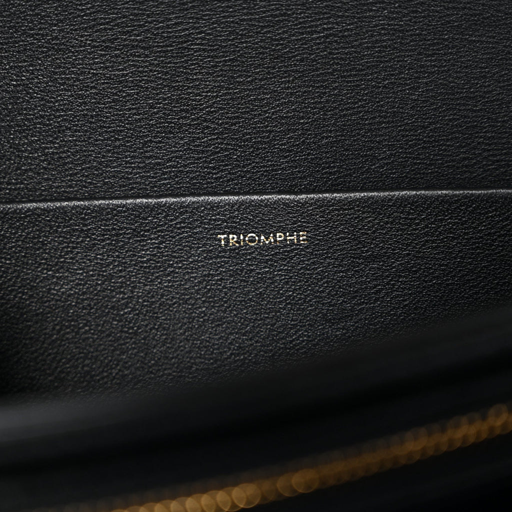 Shiny Calfskin Medium Triomphe Black
