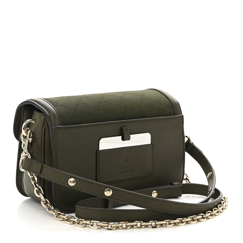 Monogram Small Gucci Go Shoulder Bag Luscious Green