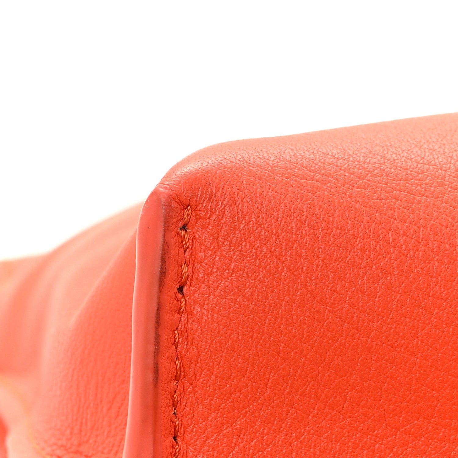 Nappa Calfskin Mini Flamenco Knot Clutch Sunrise Orange