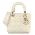 Lambskin Cannage Small My ABCDior Lady Dior White