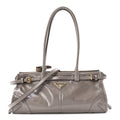 Glossy Calfskin Triangle Medium Bonnie Shoulder Bag Peltro
