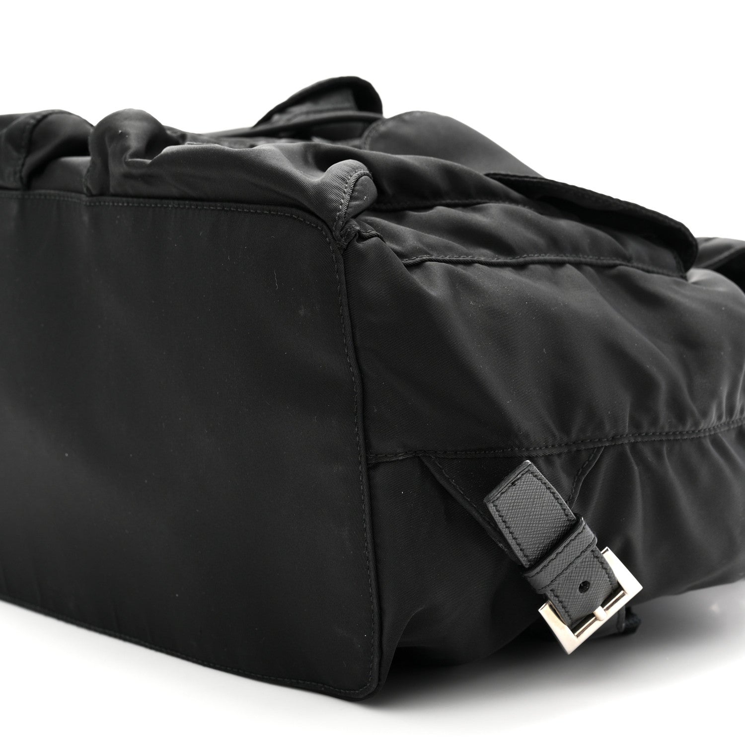 Re-Nylon Vela Saffiano Medium Backpack  Black