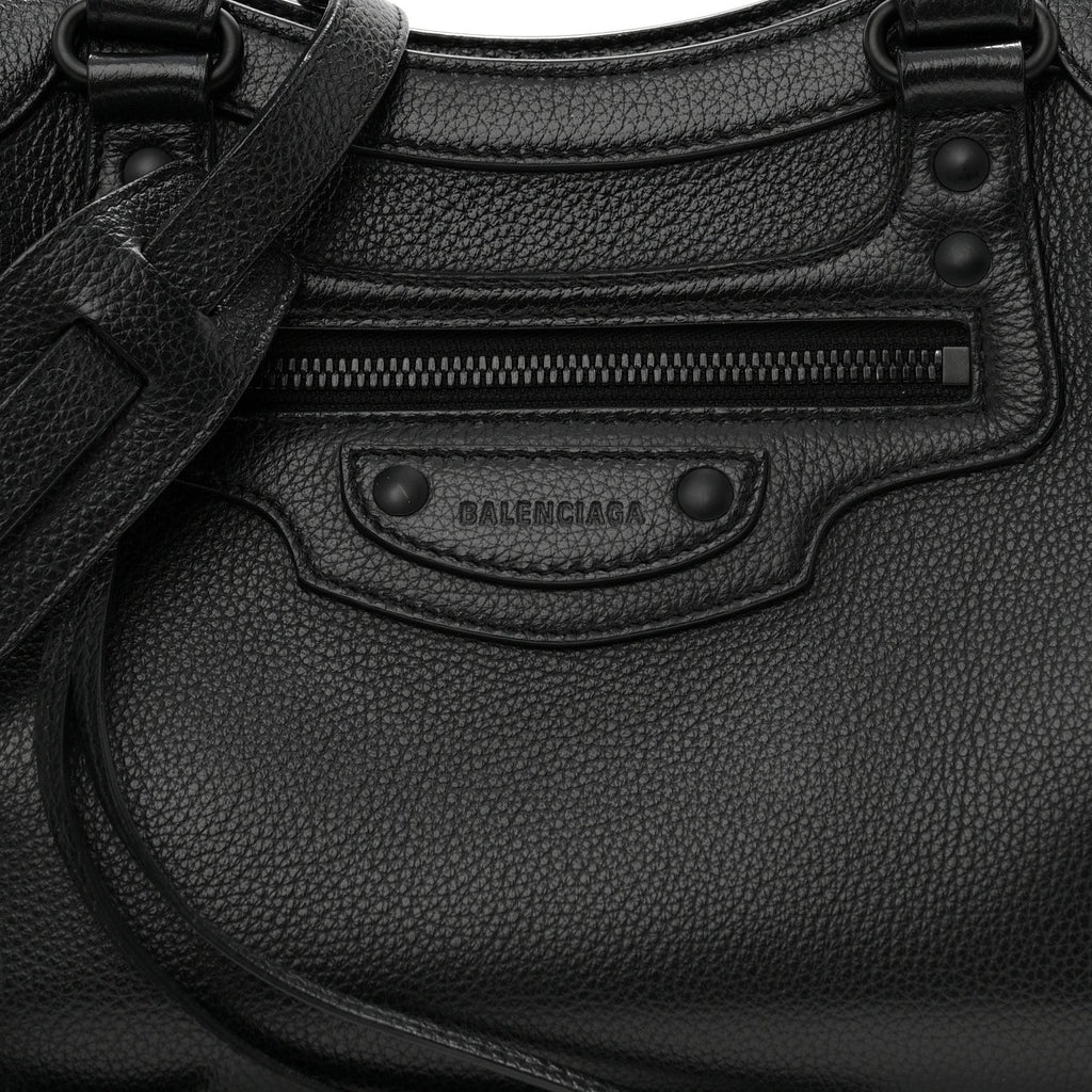 Grained Calfskin Neo Classic Black Hardware S City Black