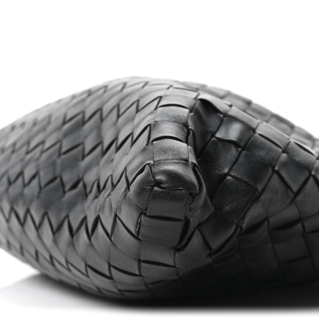 Calfskin Intrecciato Small Hop Black