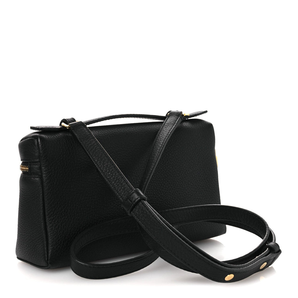 Grained Calfskin L19 Extra Pocket Pouch Black