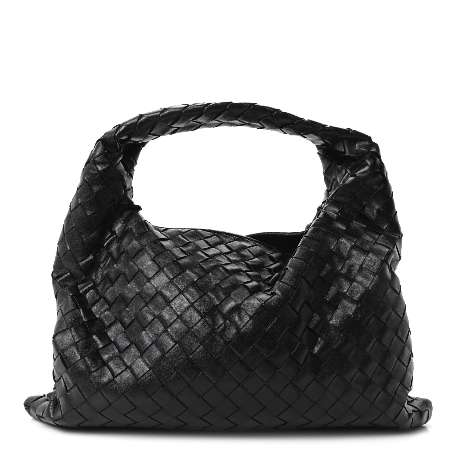 Calfskin Intrecciato Small Hop Black