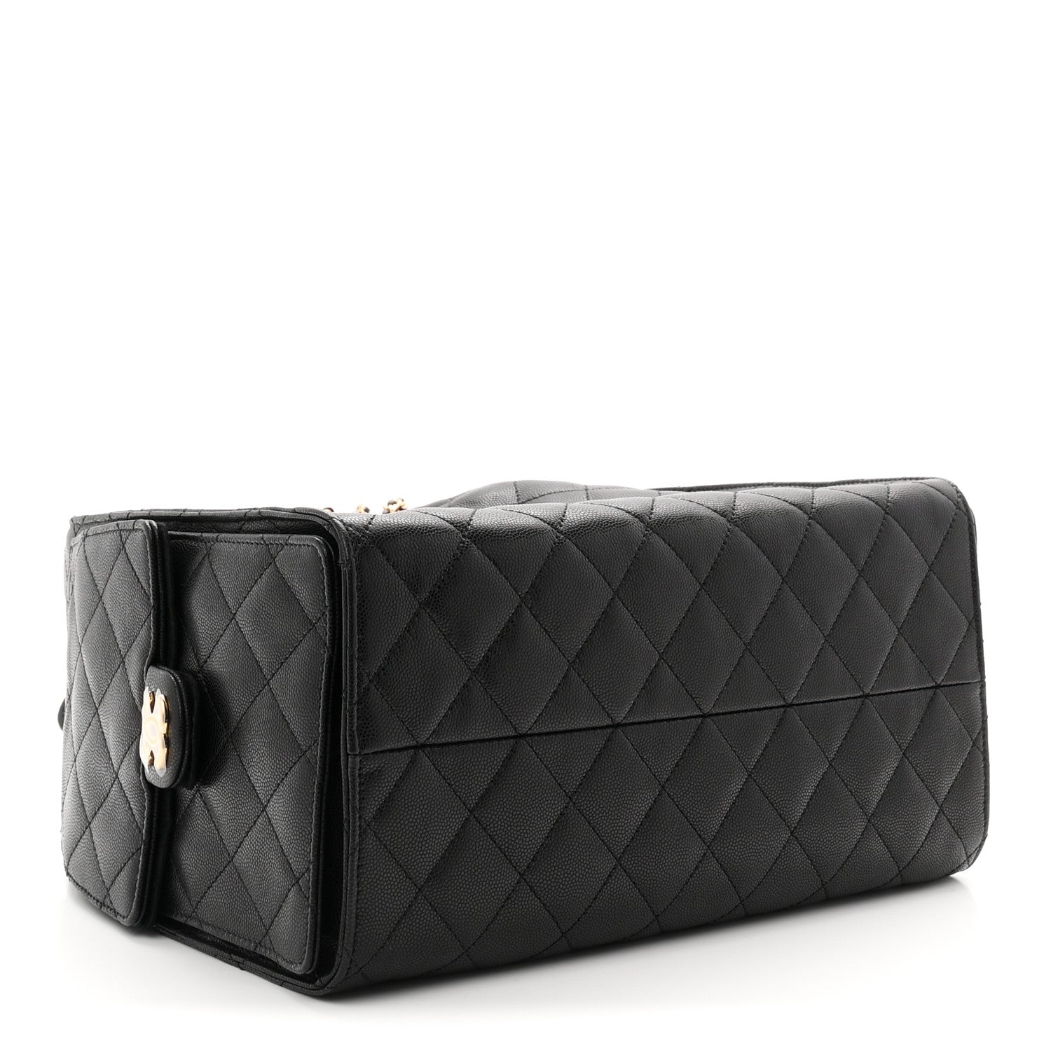 Caviar Quilted Medium Chanel 25 Handbag Black