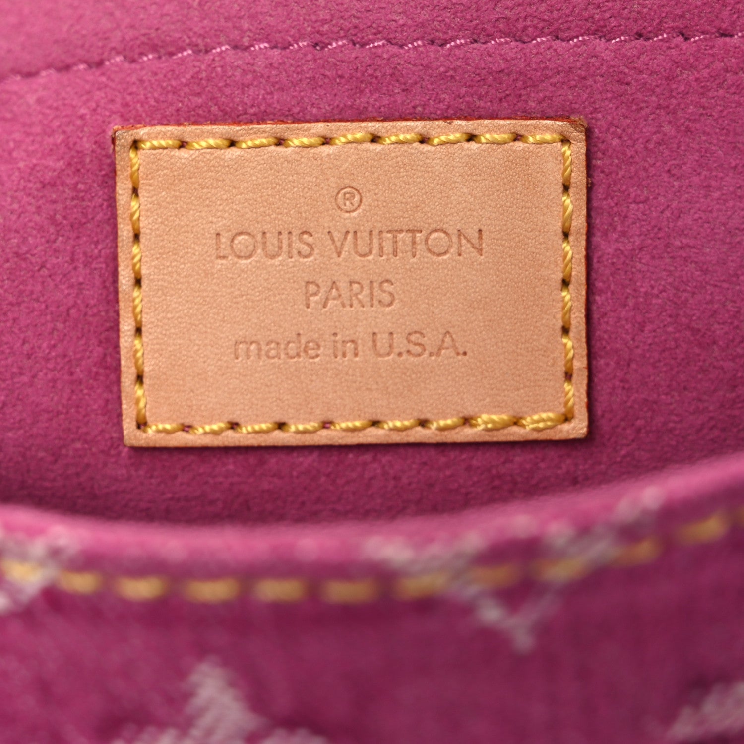 Monogram Denim Mini Pleaty Fuchsia