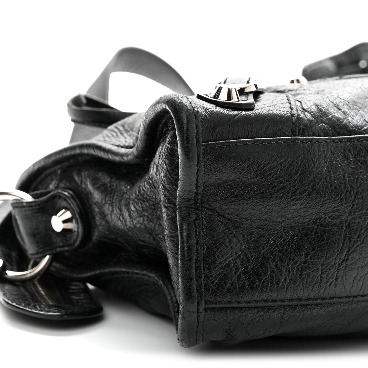 Agneau Classic Silver Hardware Mini City Black