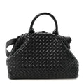 Nappa Intrecciato Padded Small The Top Handle Tote Bag Black