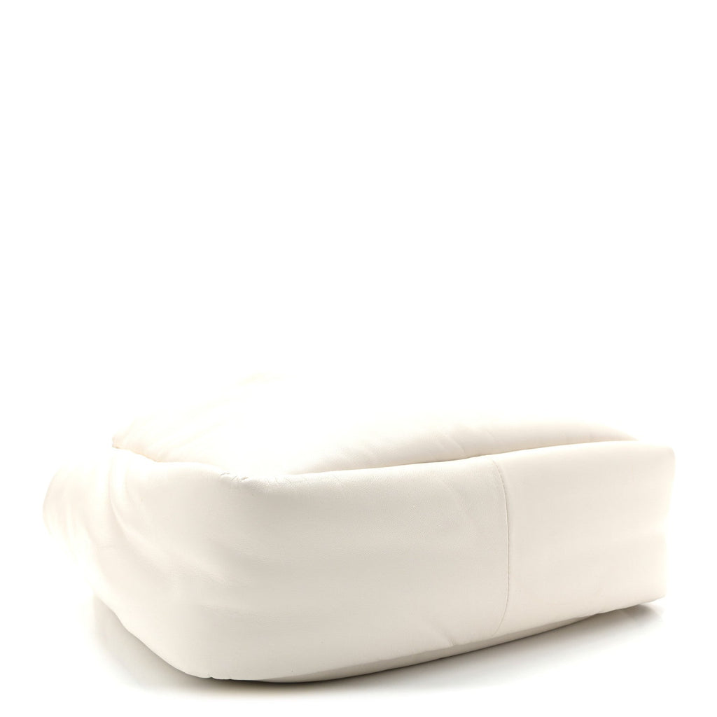 Nappa Soft Padded Medium Double Handled Shoulder Bag White