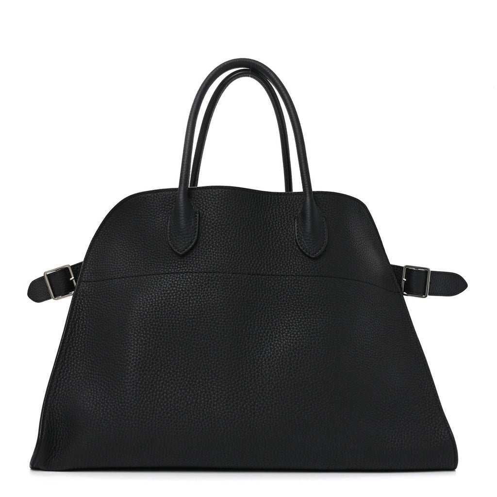 Matte Grained Calfskin Soft Margaux 15 Black