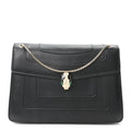 Calfskin Serpenti Forever Shoulder Bag Black