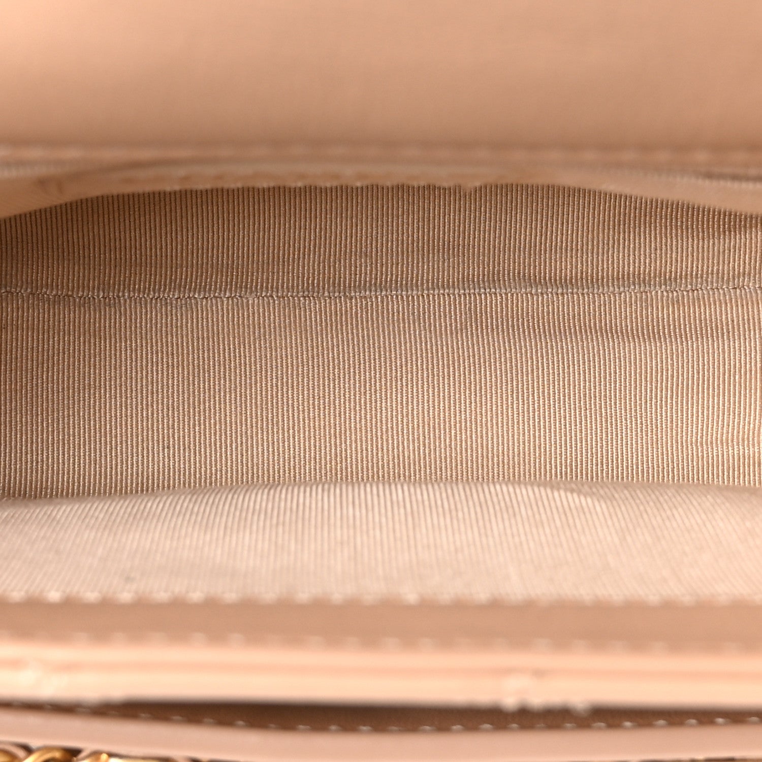 Calfskin Quilted Small Enchained Flap Beige