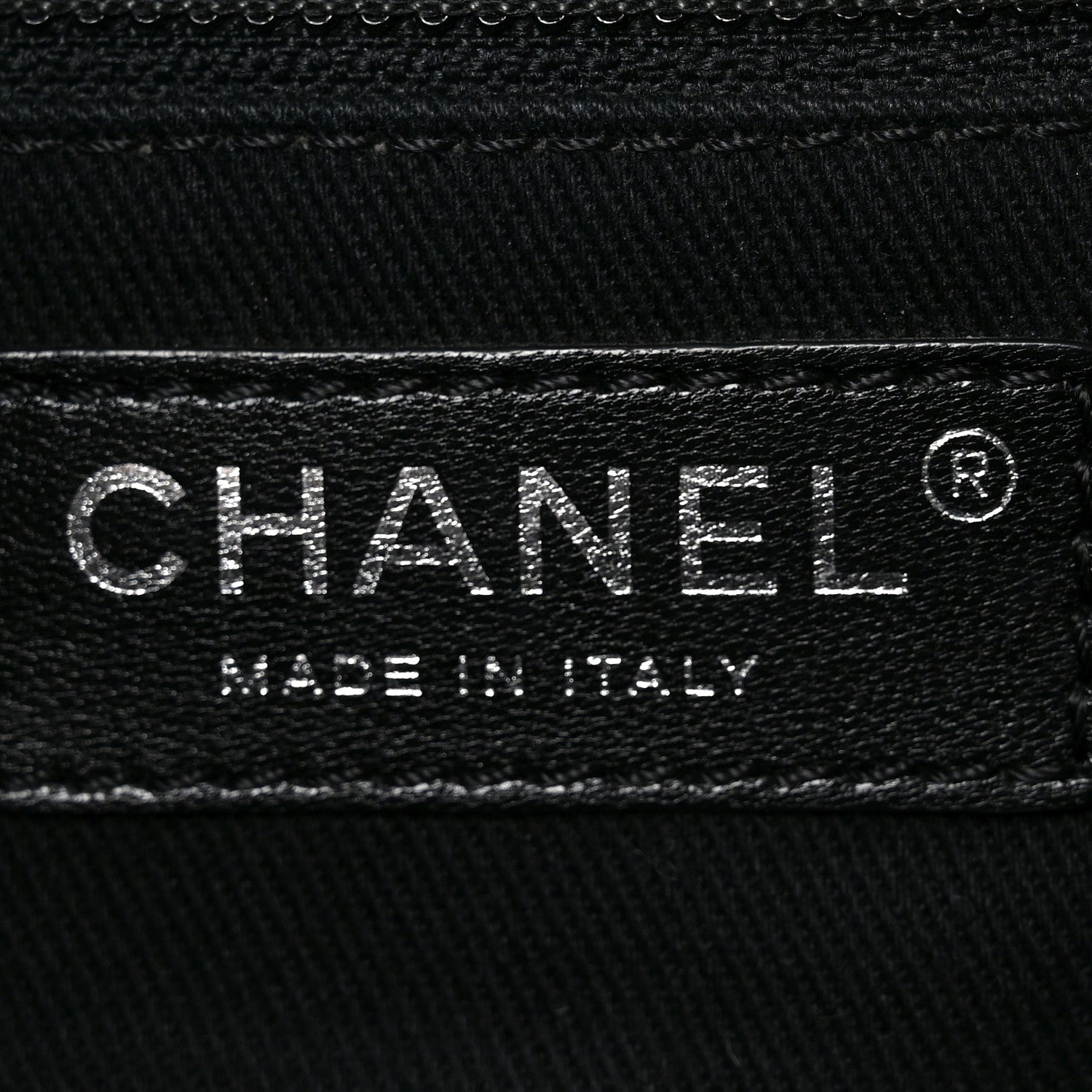 Metallic Grained Calfskin Woven Chain Large Shopping Bag Black