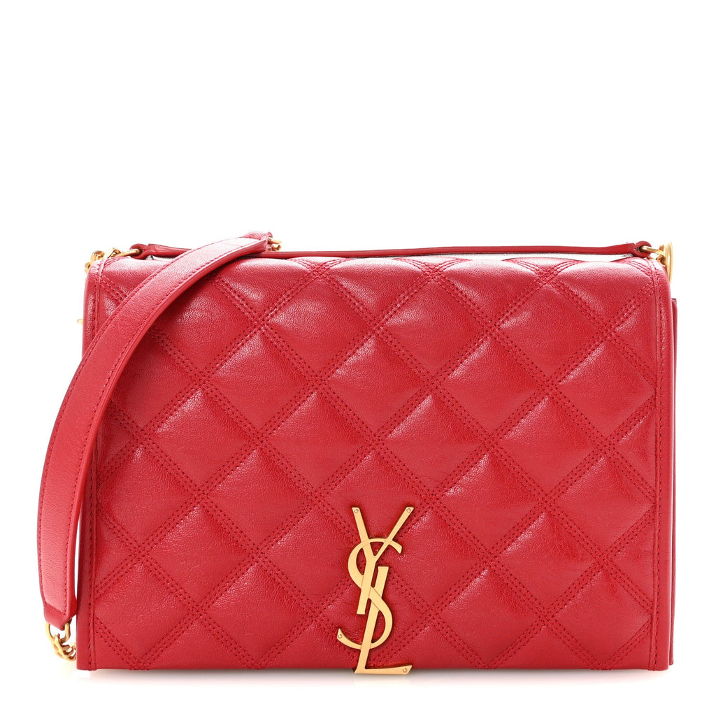 Lambskin Quilted Mini Becky Chain Bag Rouge Eros