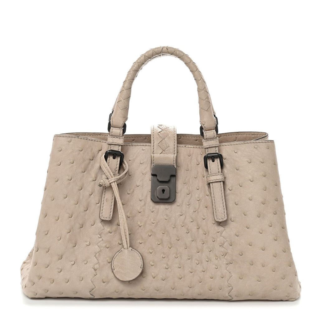 Ostrich Small Roma Tote Limestone