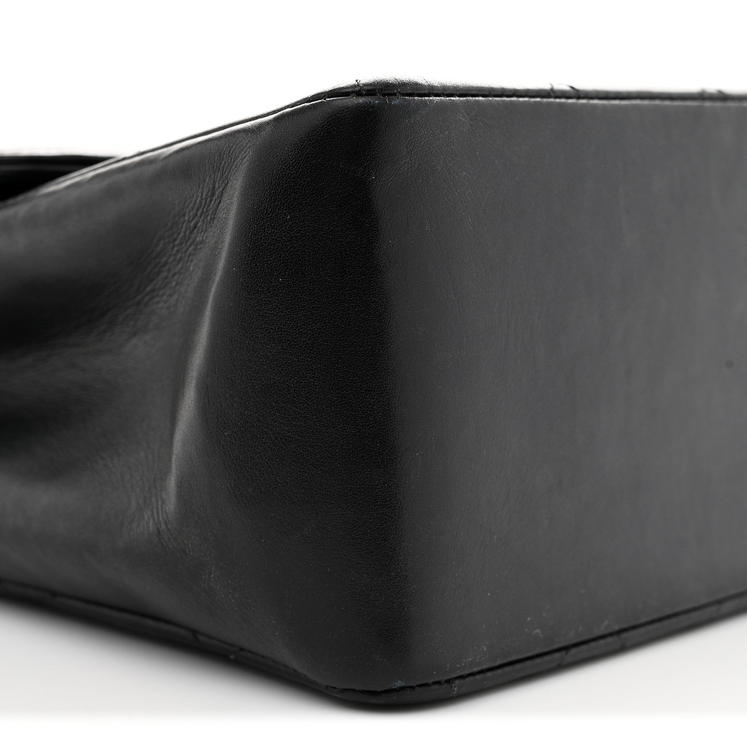 Lambskin Quilted CC Maxi Jumbo Single Flap Black Black