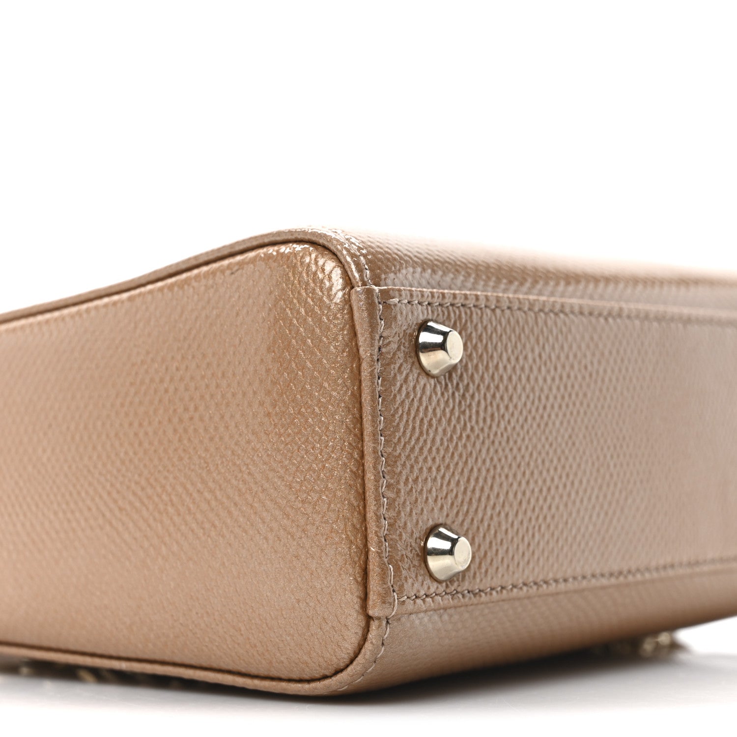 Metallic Lizard Mini Lady Dior Beige